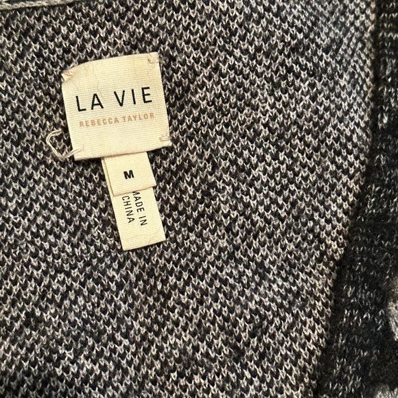 NWOTLa Vie Rebecca Taylor Leopard Print Wool Blend V-Neck Cardigan Size M - Picture 6 of 6